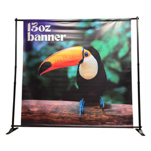 Banner with telescopic banner stand